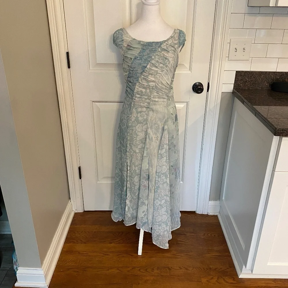 New! Free People Heart to Heart Midi Dress Blue Floral nwot 33464